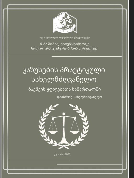 კაზუსების პრაქტიკული სახელმძღვანელო ბავშვის უფლებათა სამართალში