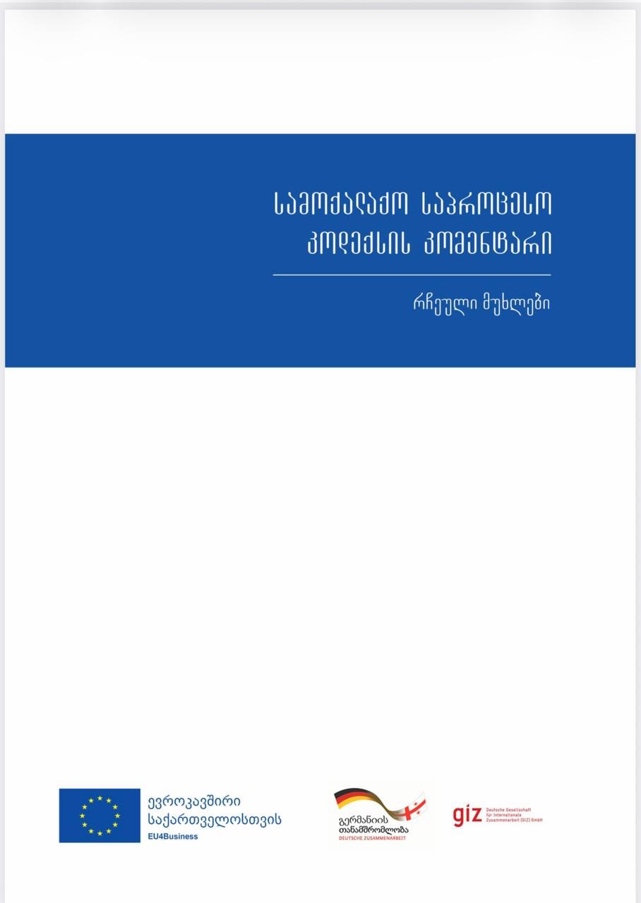 სამოქალაქო საპროცესო კოდექსის კომენტარი, რჩეული მუხლები (ავტორთა კოლექტივი)